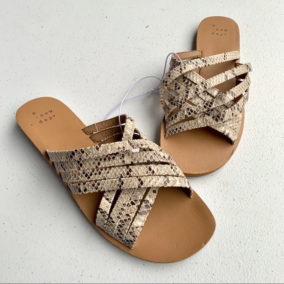 a new day Shoes - Snake Skin Strappy Sandals